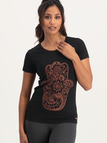Urban Goddess Yoga & Activewear Funktionsshirt 'Hamsa Core' in Schwarz