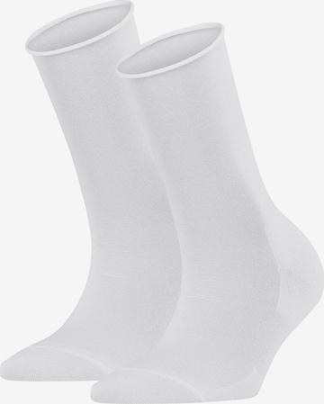 Chaussettes FALKE en blanc : devant