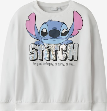 NAME IT Sweatshirt 'NKFFORDI STITCH' in Weiß: Vorderseite