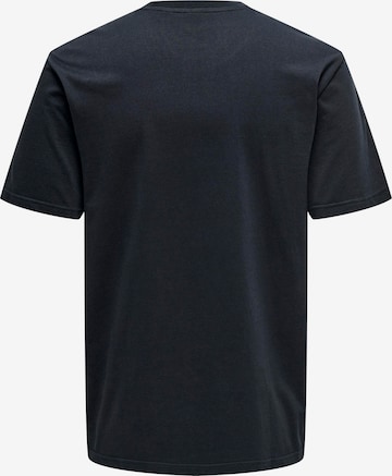 T-Shirt 'KARTER' Only & Sons en bleu