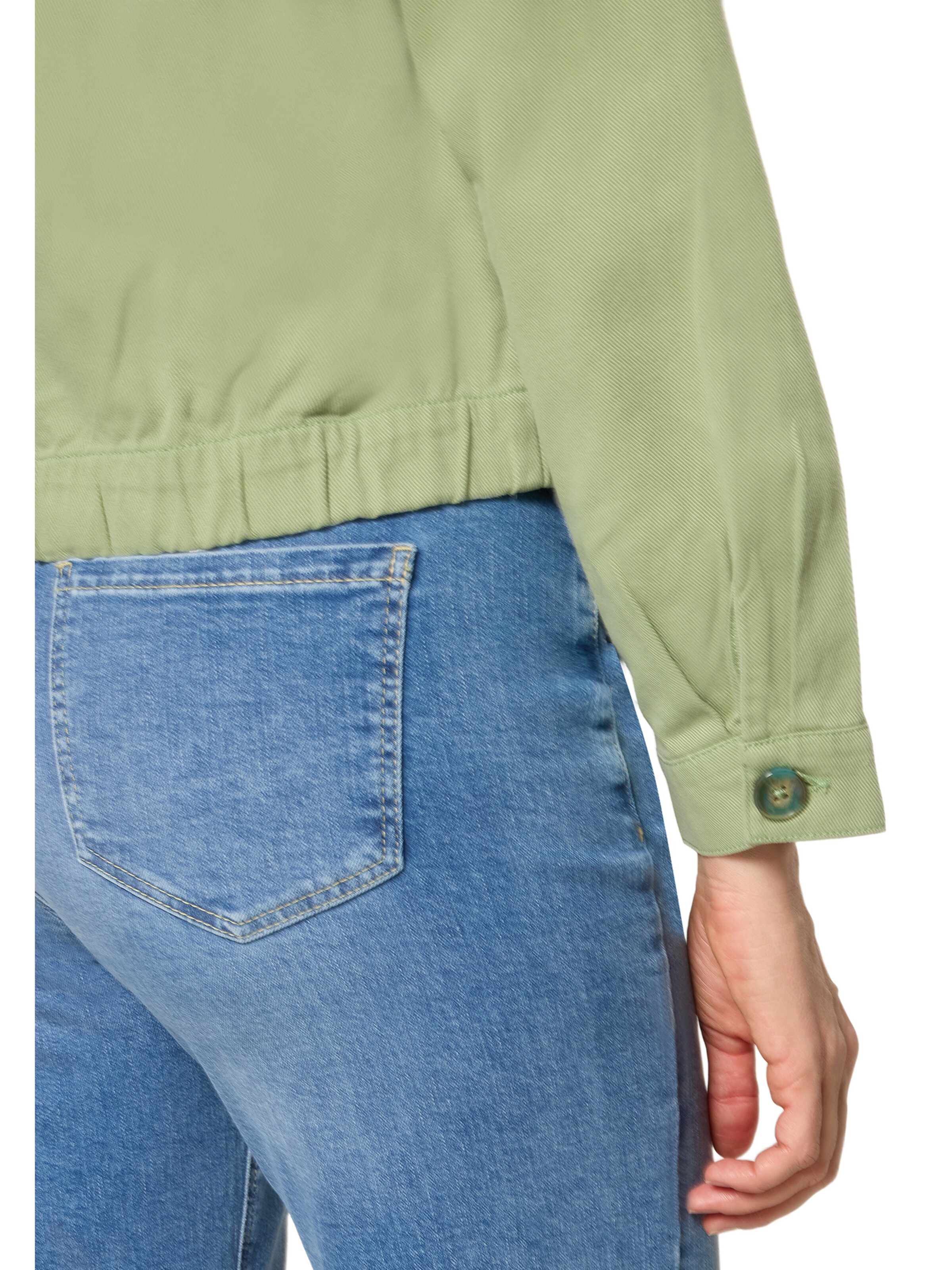 Cartoon Casual-Jacke mit Reverskragen in Grün