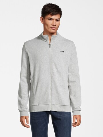 FILA Zip-Up Hoodie 'Apparel BAHRENBORSTEL' in Grey: front