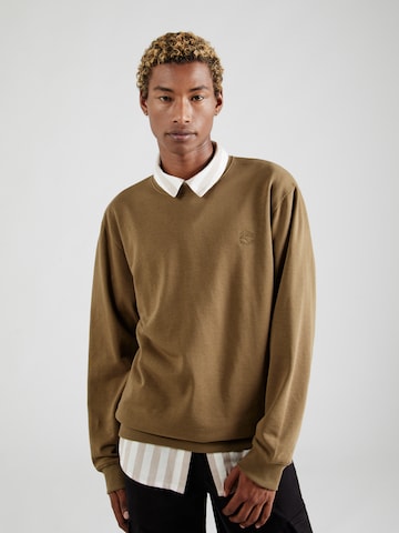 Sweat-shirt 'Derrick' INDICODE JEANS en vert : devant
