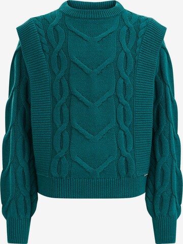 WE Fashion Sweater in Green: front