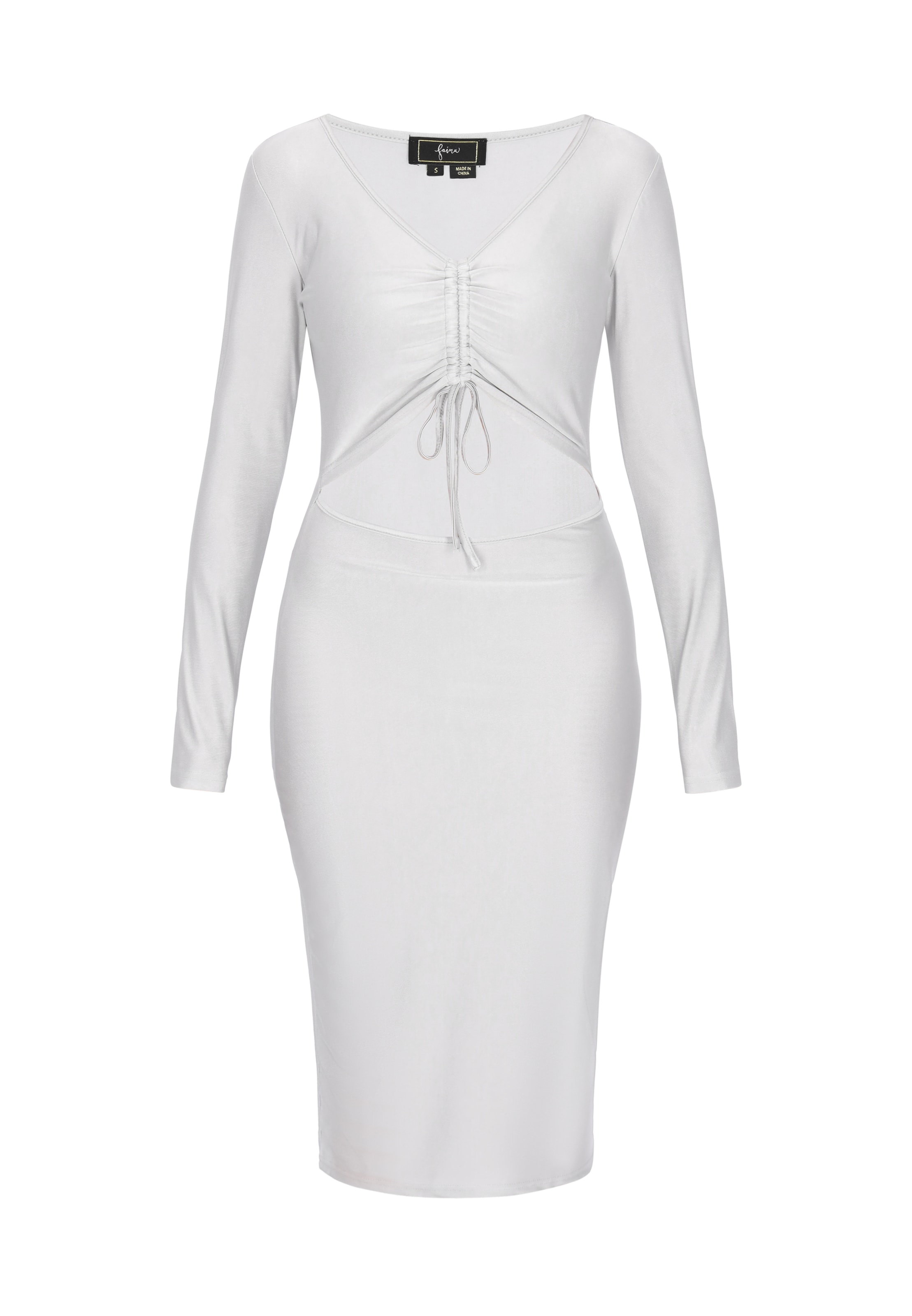 faina Jurk 'Festive' in Zilver: voorkant