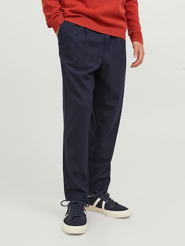 Loosefit Pantalon chino 'Karl Reese' JACK & JONES en bleu : devant