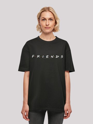 F4NT4STIC Oversized shirt 'Friends TV Serie' in Zwart: voorkant