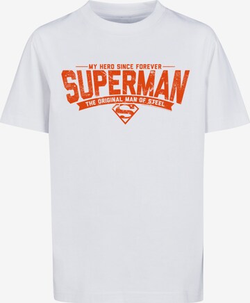 F4NT4STIC Shirt 'DC Comics Superman My Hero' in Wit: voorkant