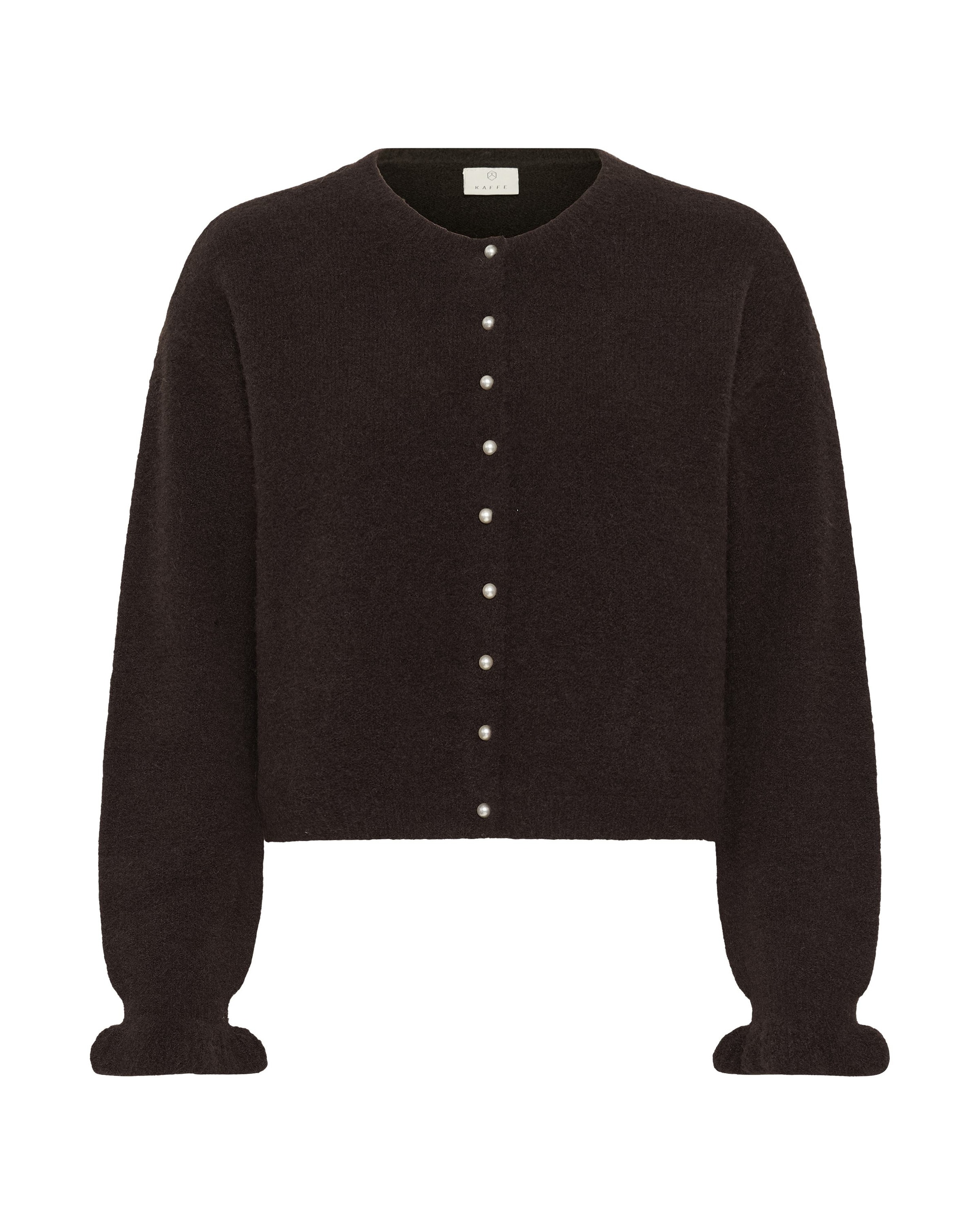 Cardigan 'KACourson' Kaffe en marron : devant