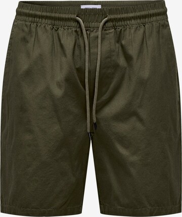 Only & Sons Regular Shorts 'Tel' in Grün: predná strana