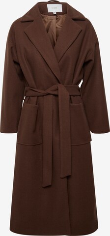ICHI Between-Seasons Coat 'JANNET' in Brown: front
