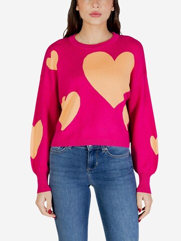 Pullover 'Onlmontana Ls Jq O-Neck Cc Knt 15339550' di ONLY in rosa: frontale