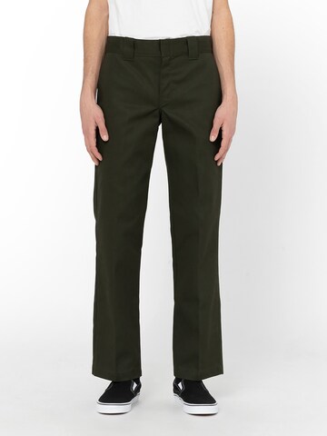 DICKIES Regular Trousers with creases in Green: front