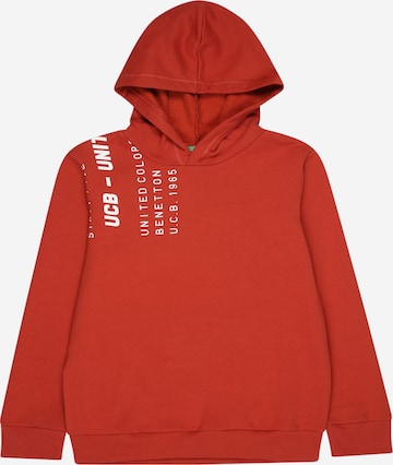 UNITED COLORS OF BENETTON Sweatshirt in Rood: voorkant