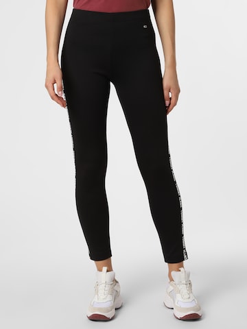 Tommy Jeans Skinny Leggings in Black: front