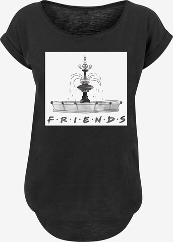 F4NT4STIC Shirt 'Friends TV Serie Fountain Sketch' in Black: front