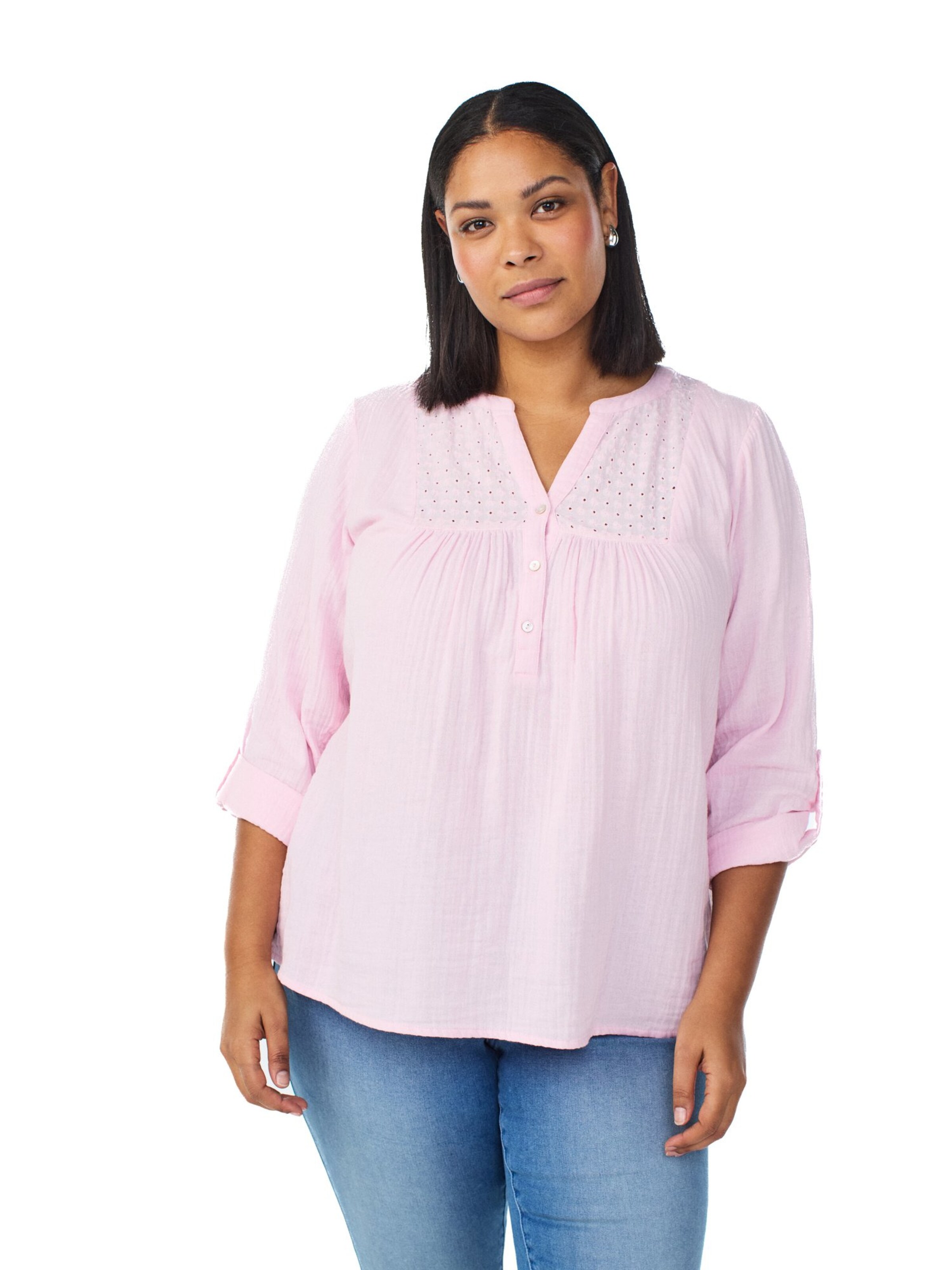 Zizzi Blouse 'Cavivu' in Pink: front