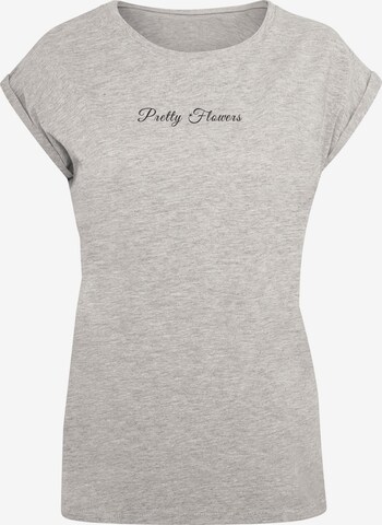 T-shirt 'Pretty Flowers' Merchcode en gris : devant