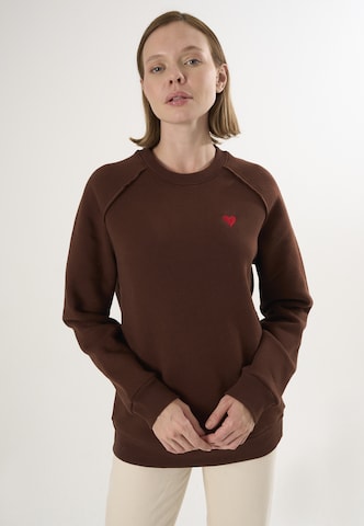 Sweat-shirt Felix Hardy en marron : devant