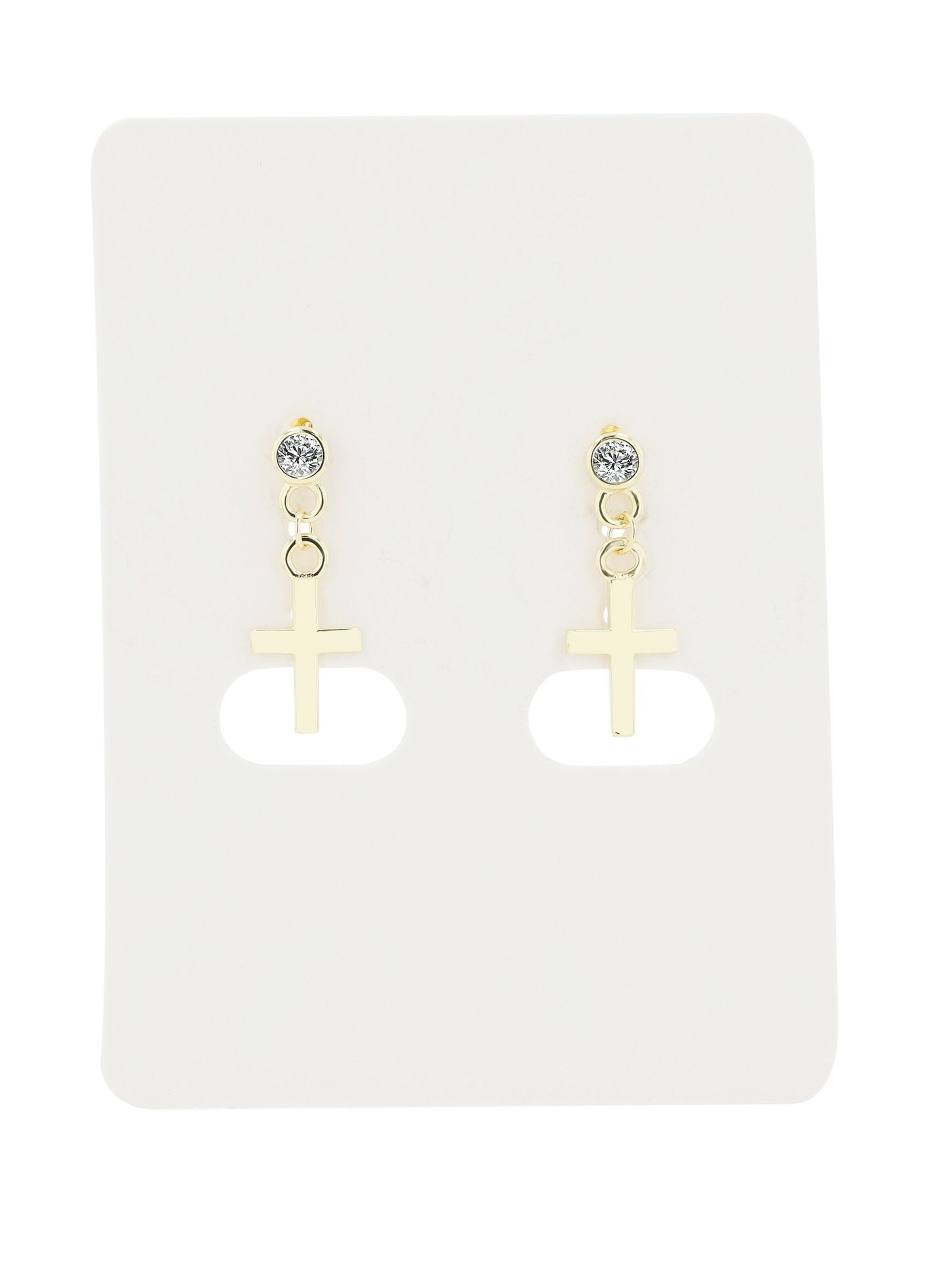 Akzent Earrings '"Christmar" aus 925 Sterlingsilber, rhodiniert, langlebig' in Gold: front