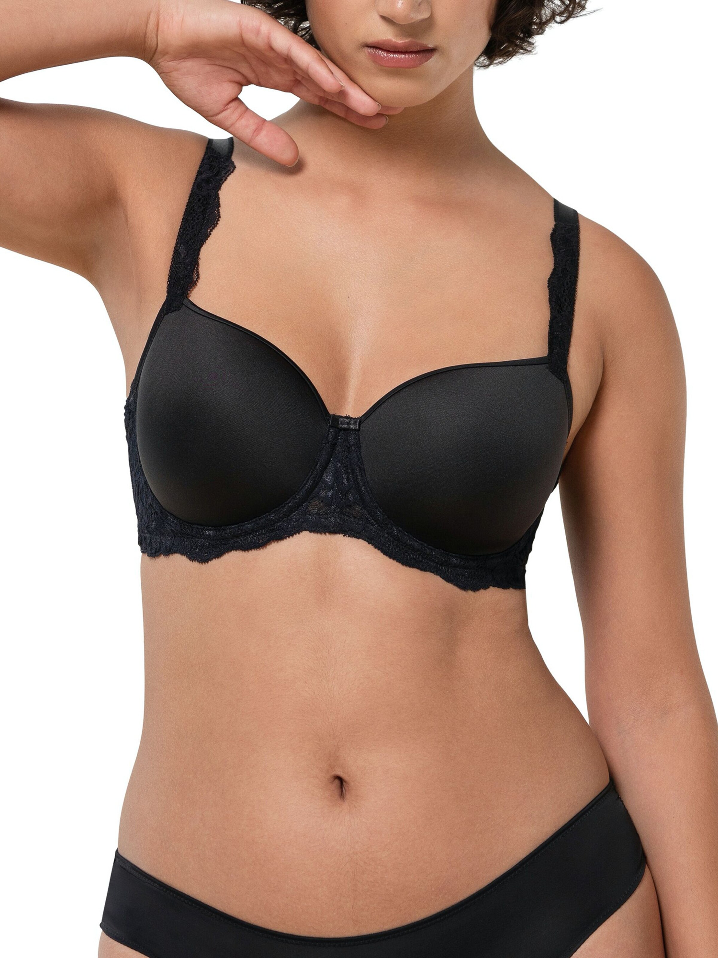 TRIUMPH T-shirt Bra ' Amourette Charm ' in Black: front