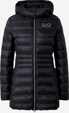 EA7 Emporio Armani Zimní bunda 'Caban' – černá: přední strana