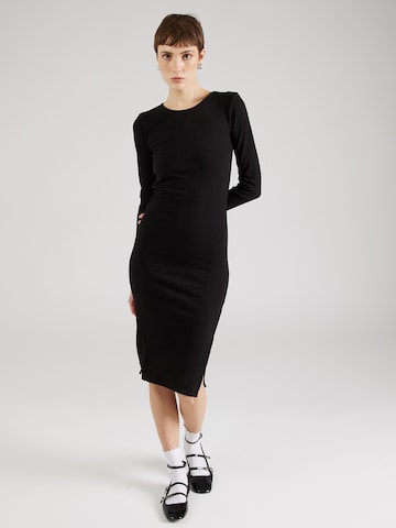 Rochie tricotat de la Tally Weijl pe negru: față