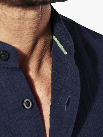 Jan Vanderstorm Comfort Fit Kurzarmhemd ' Albart ' in Blau