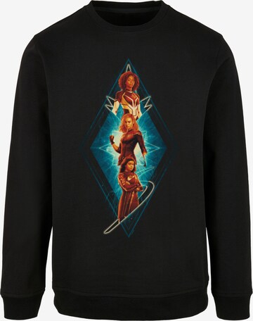 ABSOLUTE CULT Sweatshirt 'The Marvels - Diamond Trio' in Zwart: voorkant