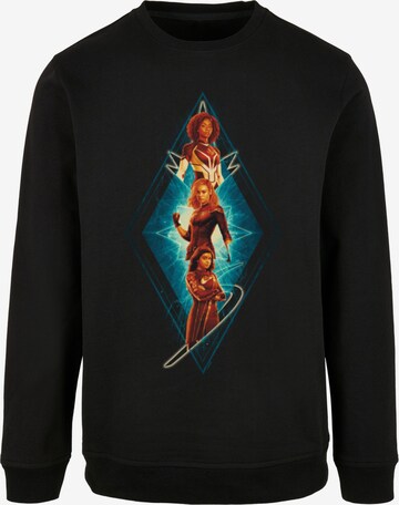 ABSOLUTE CULT Sweatshirt 'The Marvels - Diamond Trio' in Black: front