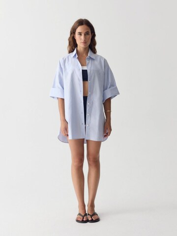 SEABASS Shirt 'Women Resort Shirt Soleil' in Blue: front