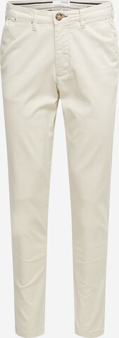 SELECTED HOMME - Slimfit Pantalón chino 'Miles Flex' en beige: frente