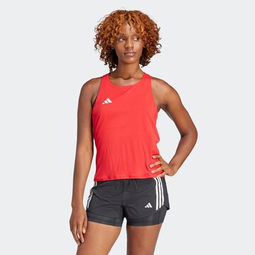 ADIDAS PERFORMANCE Sports Top 'Adizero Essentials' in Red: front