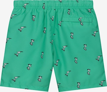 Shiwi Board Shorts 'Snoopy Happy Skater' in Green
