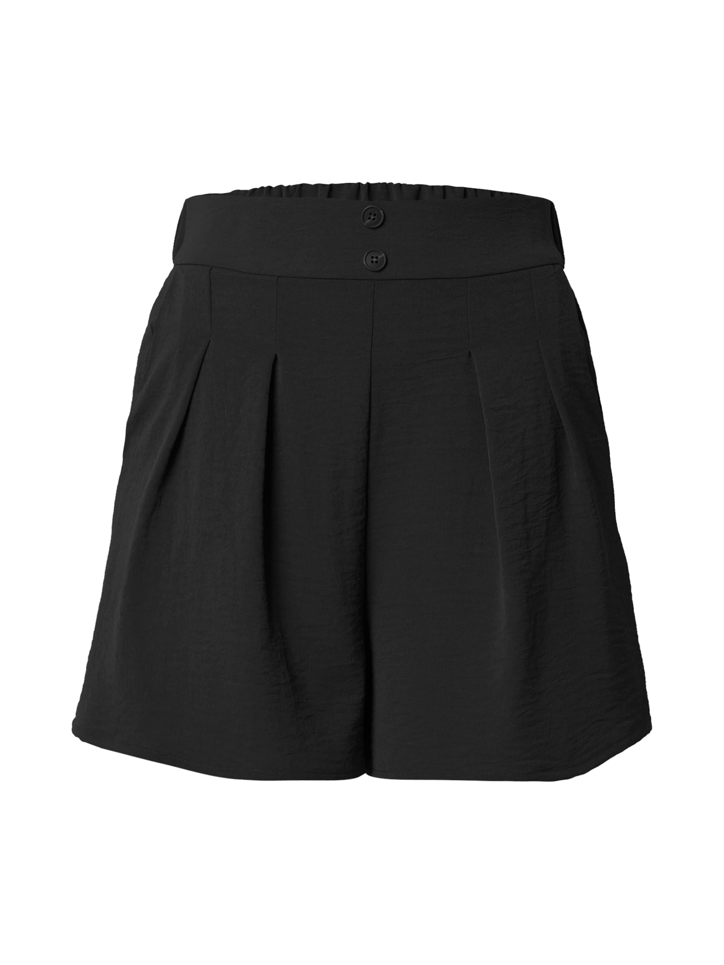 ABOUT YOU - Loosefit Calças com pregas 'Jane' em preto: frente