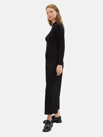 TOM TAILOR DENIM Wide Leg Hose in Schwarz