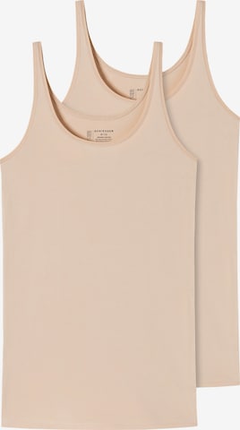 SCHIESSER Undershirt '2er Pack Trägertop 95/5 Cotton' in Beige: front
