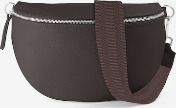 lePelou Fanny Pack 'MILA large' in Brown: front