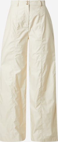 Calvin Klein - Pantalón 'SHINY' en beige: frente