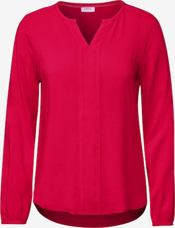 CECIL Bluse in Unifarbe in Rot: Vorderseite