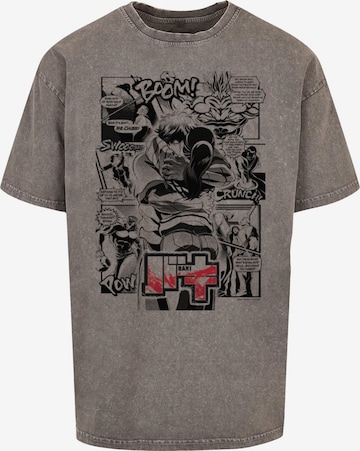 ABSOLUTE CULT Shirt 'Baki - S1 Manga Hug Panel' in Grey: front