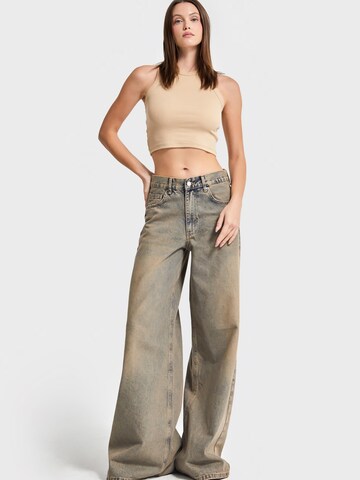 IT'S BASIC Wide leg Jeans 'ELENA Palazzo Mid Rise Jeans' in Blue