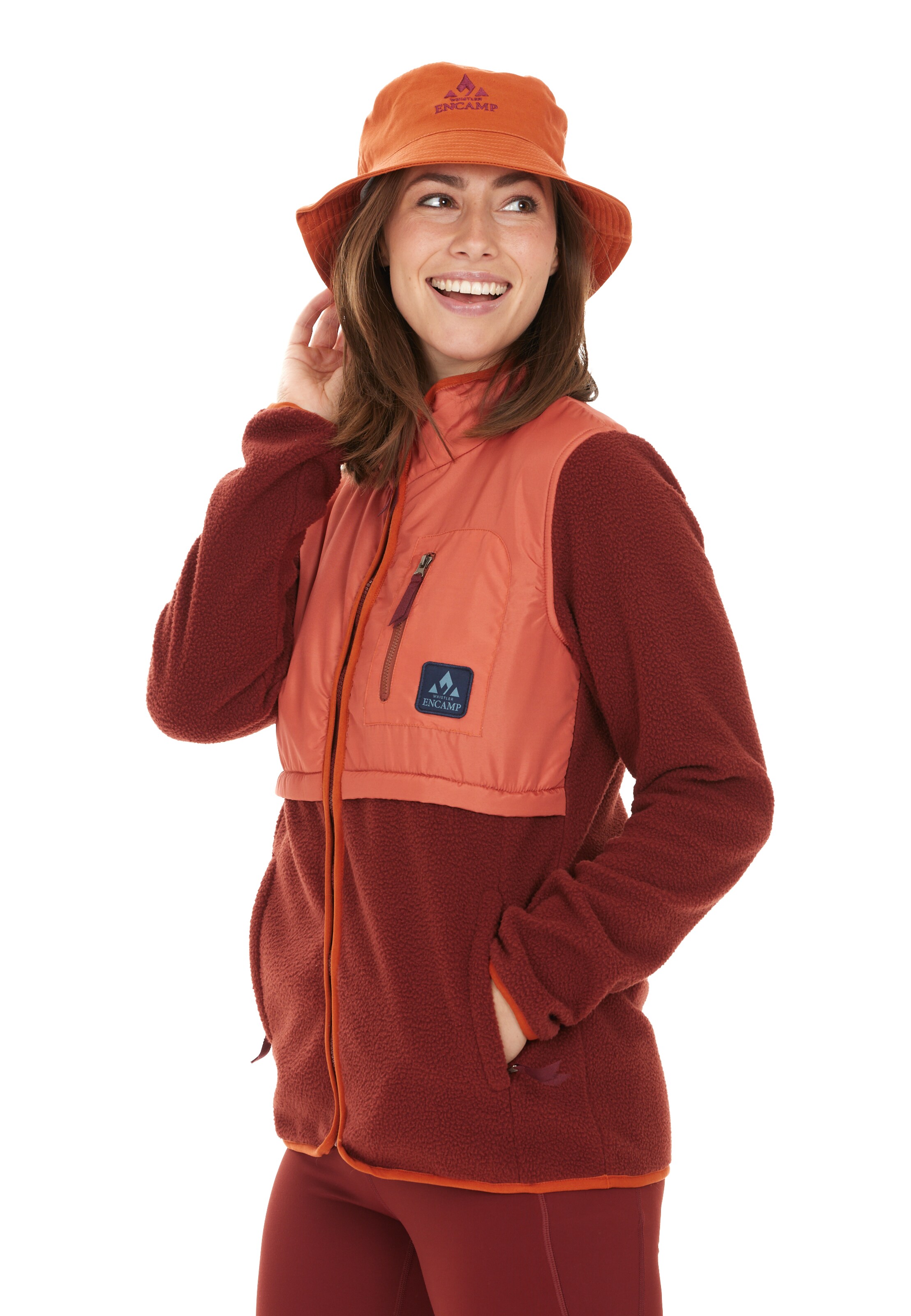 Whistler Funktionsfleecejacke 'Oak' in Rot: Vorderseite