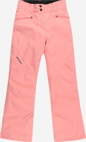 ZIENER Slim fit Sports trousers 'ALIN' in Pink: front