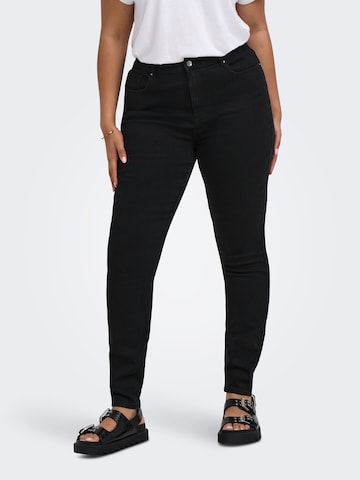 ONLY Carmakoma Skinny Jeans 'CARCruz' in Zwart: voorkant
