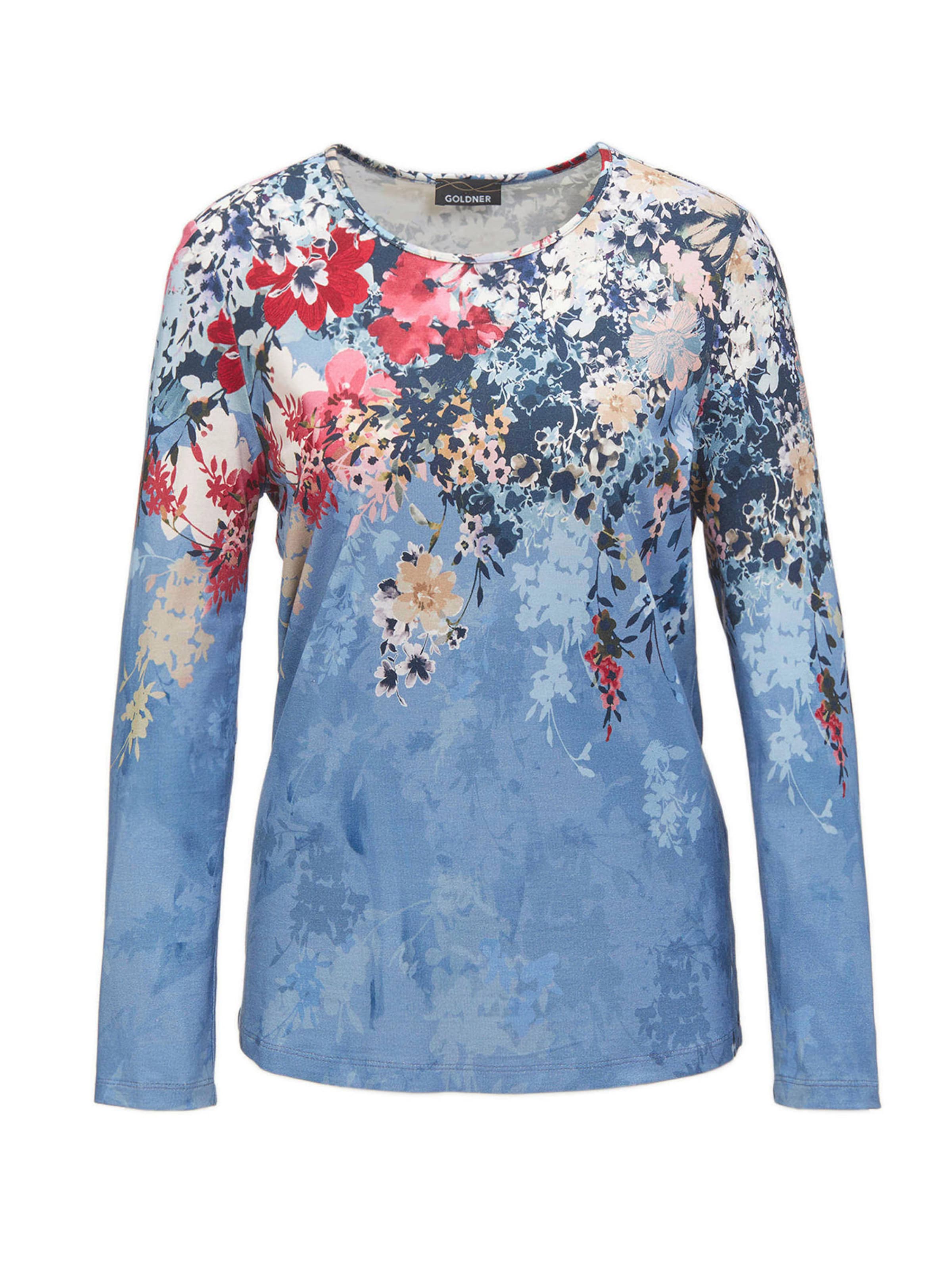 Goldner T-shirt en bleu / mélange de couleurs, Vue avec produit