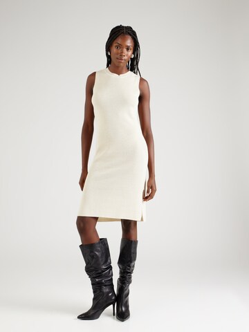 VERO MODA Knitted dress 'NEWLEXSUN' in Beige: front