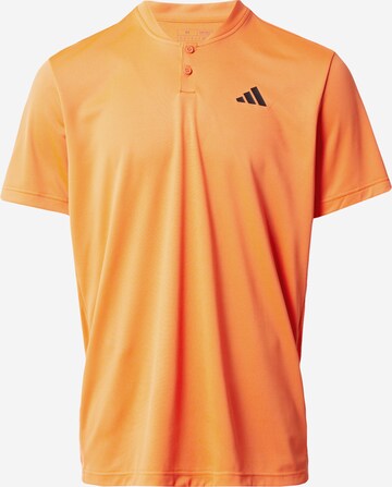 T-Shirt fonctionnel 'Club Henley' ADIDAS PERFORMANCE en orange : devant