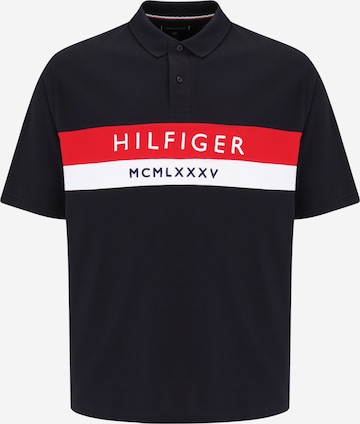 Tricou de la Tommy Hilfiger Big & Tall pe albastru: față