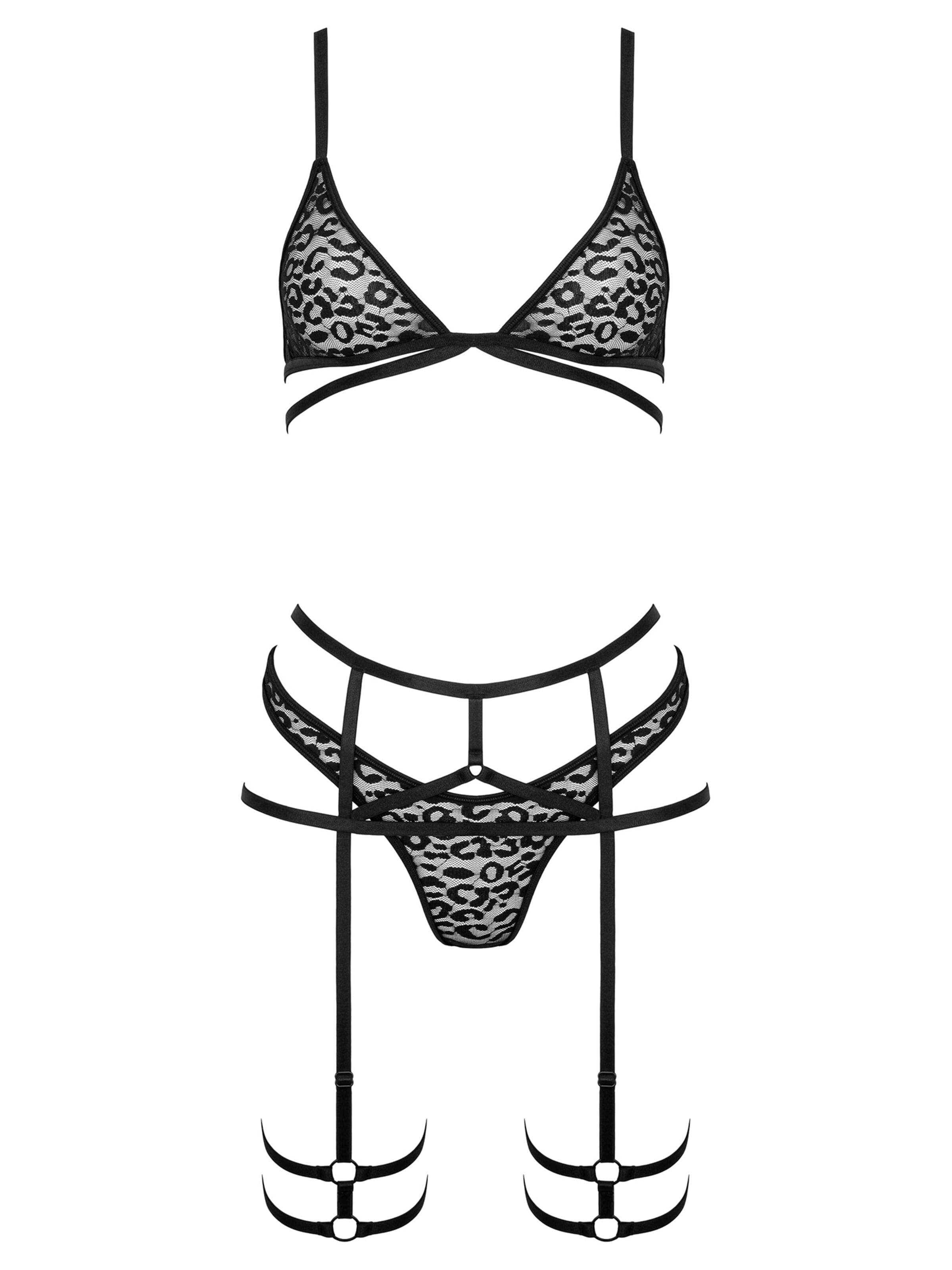 KOTEK Balconette Wäsche-Sets 'THP106'‌‌‌‌‌ in Schwarz